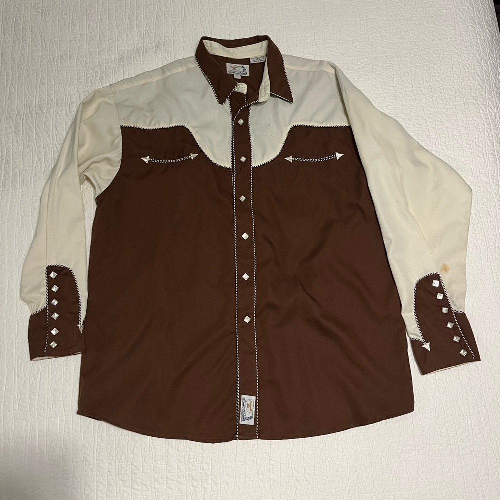 Panhandle Slim Two-Tone Western Shirt XL